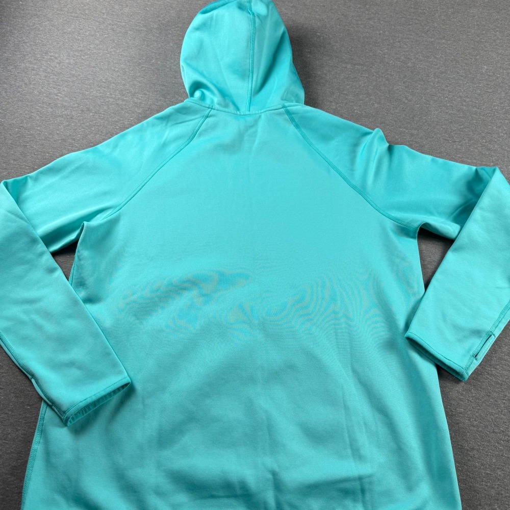 Nike Womens Dri-FIT Hoodie Turquoise Teal Athletic Sweatshirt Large RN56323 - Picture 7 of 7